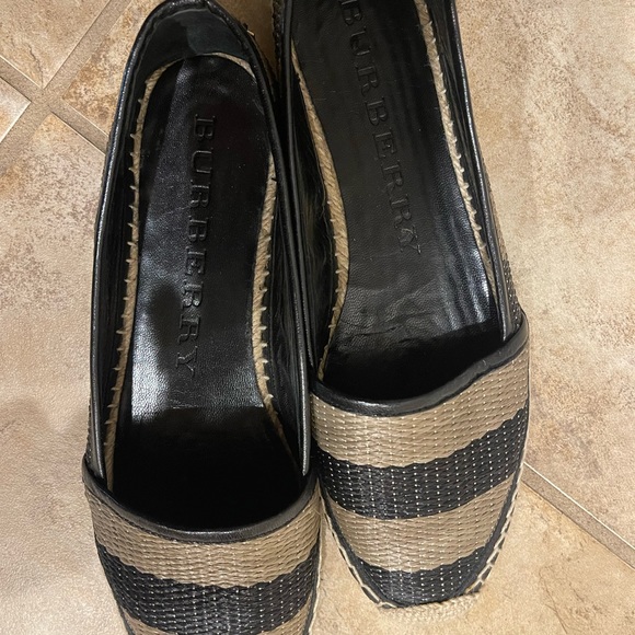 BURBERRY  STRIPPED WOVEN HODGESON ESPADRILLES FLATS - Picture 4 of 7